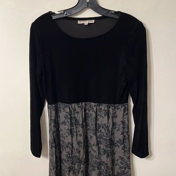 Vintage Edwardian Dark Academia Velvet Maxi Dress XS - Picture 2 of 4